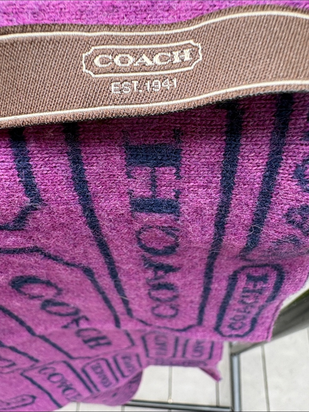 Coach Reversible Scarf - Picture 4 of 5